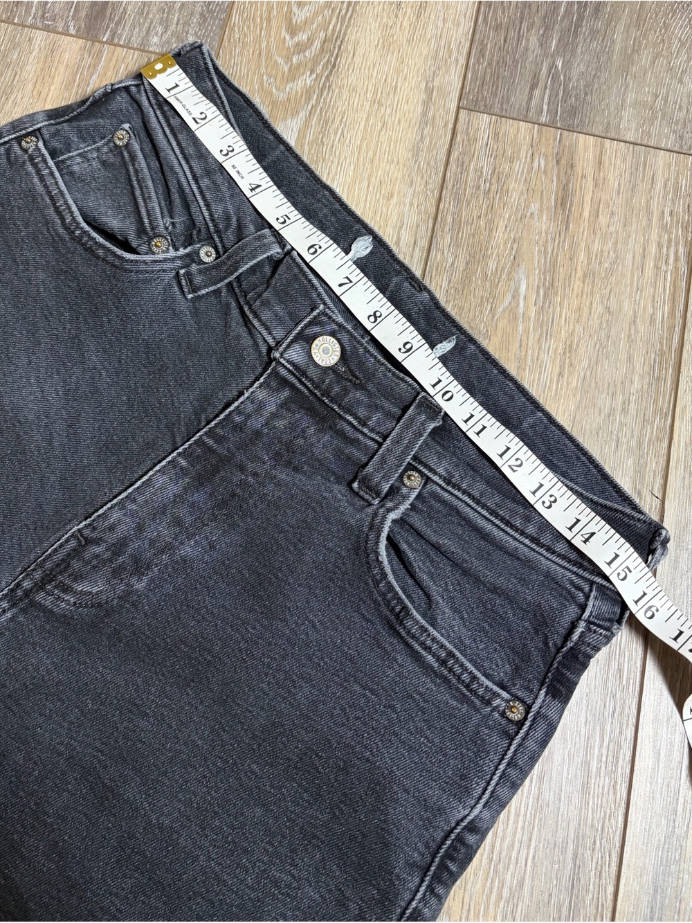 Hollister Black Straight-Leg Raw Hem Jeans - Picture 10 of 10